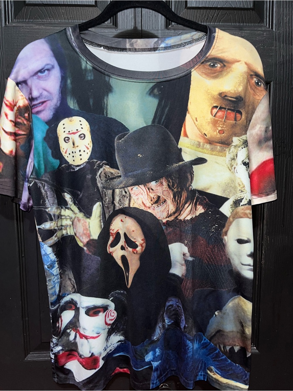 Classic Horror Movie Villains Mashup T-Shirt UNISEX L / XL (Tagless) - Picture 6 of 8